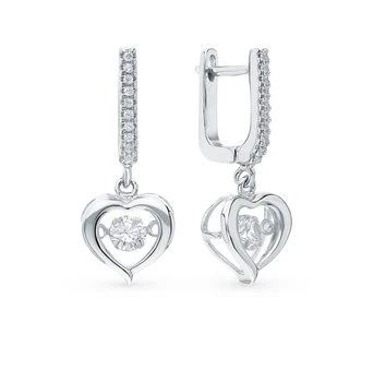 

Silver earrings with cubic zirconia sunlight sample 925