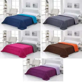 

Set of plain sedaline quilt with cap (180X 260CM,240X260CM) + 2 pillow cases with frill