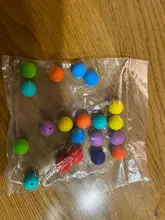 LOFCA-Lote de cuentas sueltas de silicona para dentición, 15mm, 20 unidades por lote, cuentas de dentición redondas para bebé, masticables DIY, dentición de colores para bebé