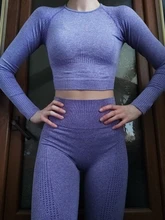 Ropa de gimnasio sin costuras parra Fitness, Leggings de cintura alta, trajes deportivos, ropa deportiva
