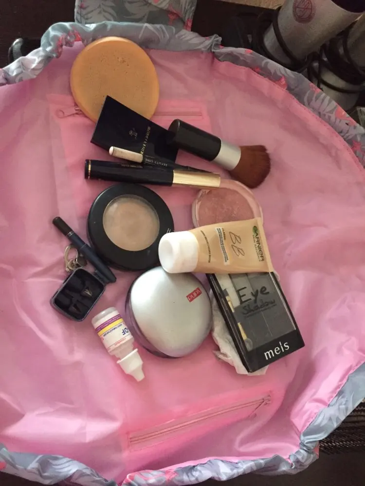Women Drawstring Travel Cosmetic Makeup Bag photo review