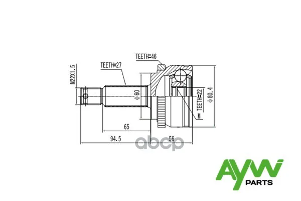 Шрус Наружный Aywiparts Aw1510044a AYWIparts арт. AW1510044A