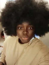 QQXCAIW-pelucas Afro sintéticas, 200g, Super grandes, cortas, para Cosplay, fiesta, baile negro