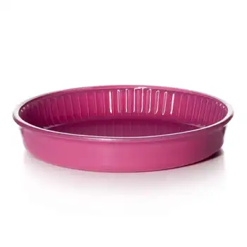 

Tableware for microwave round D = 260mm color glass (color pink)