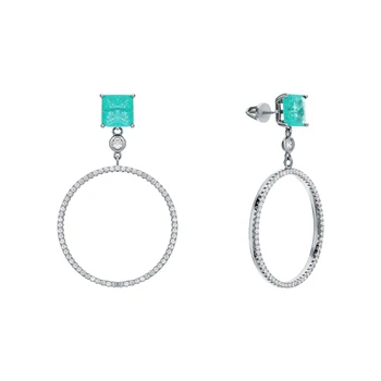 

Silver earrings with cubic zirconia sunlight sample 925
