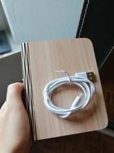 Table-Lamp Desk Led-Book Night-Light Wooden Magnetic Home-Decoration Foldable Creative