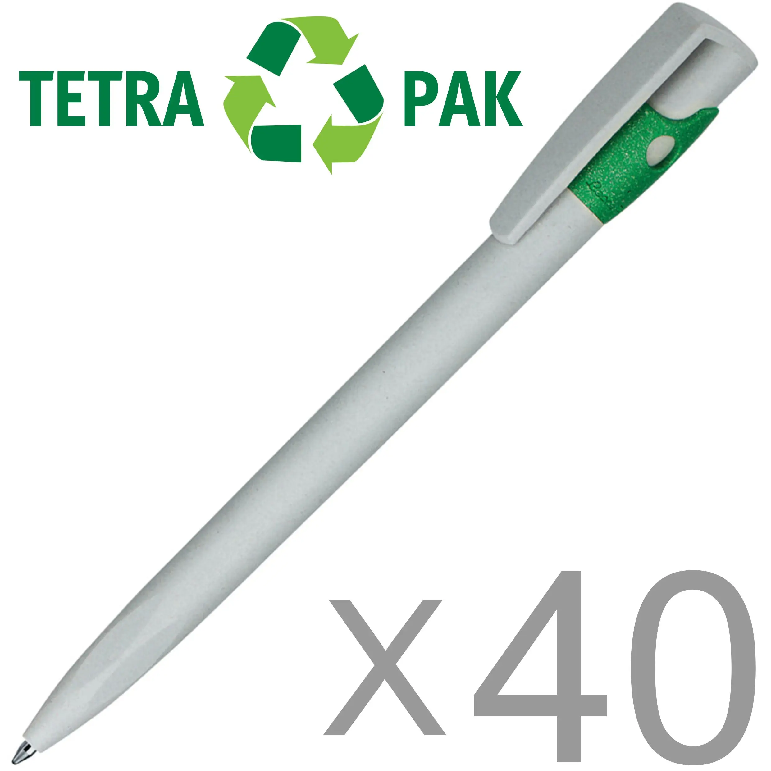 Эко ручки из Tetra Pak (лот 40 штук) | Канцтовары для офиса и дома