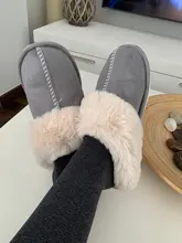 Zapatillas de mujer para interior, zapatilla de Casa de felpa cálida, antideslizantes, suaves, para otoño e invierno, 2020