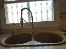 Rozin-Grifo negro mate para cocina, boquilla rociadora de rotación de 360 grados, mezclador montado en cubierta, para fregadero de cocina, frío y caliente