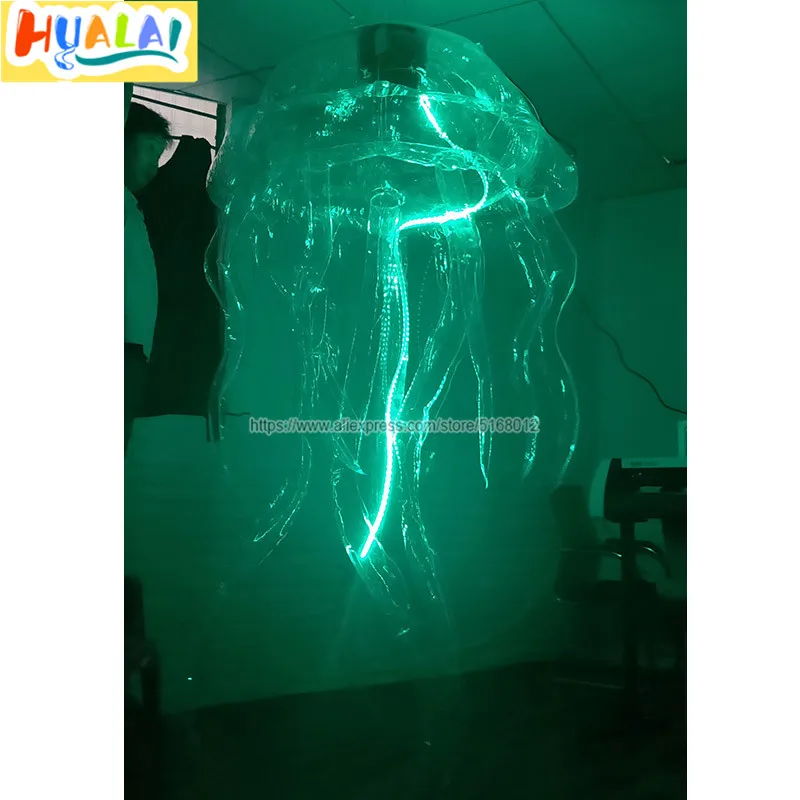 

led lighting Inflatable transparent jellyfish balloon medusa advertising pendent decorations for Bar nightclub party wedding