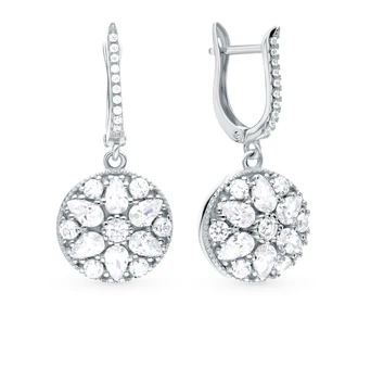 

Silver earrings with cubic zirconia sunlight sample 925