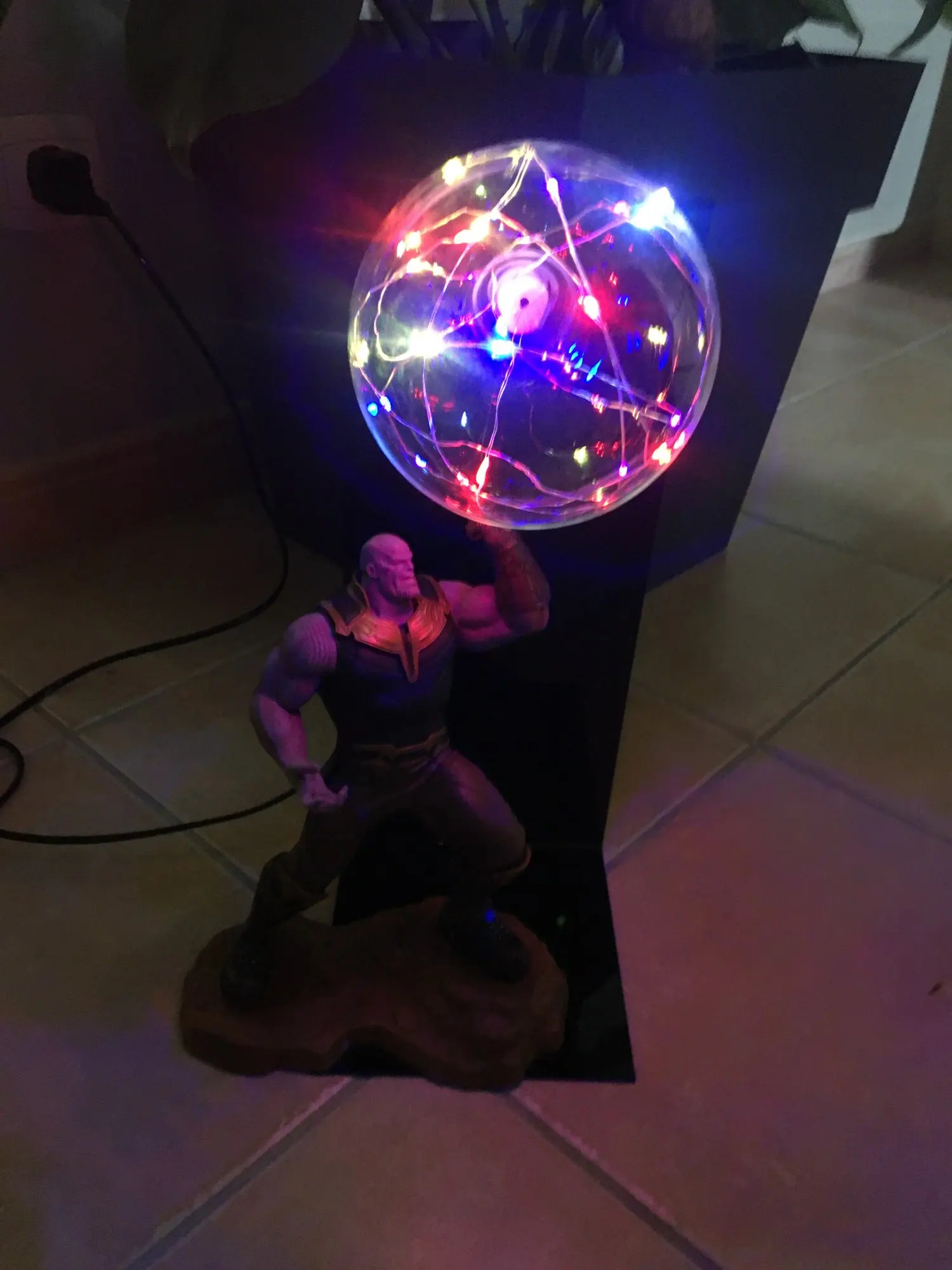THANOS Night Light Led Lamp Action Figure Avengers Endgame Toy Display Lampara 