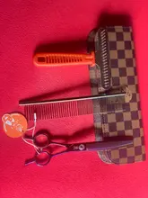 Fenice profesional JP440c 7 pulgadas de alta calidad para mascotas tijeras de peluquería canina curva adelgazamiento tijeras adelgazamiento de 25%