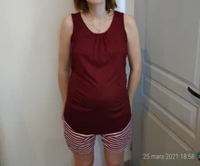 Conjunto de pijama de manga corta para mujer, ropa de dormir de maternidad para amamantar, pantalones cortos de embarazo de talla ajustable