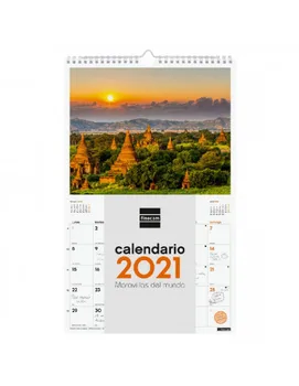 

Annual calendar CAL. Wall ESP25X40 2021MARAV. World +