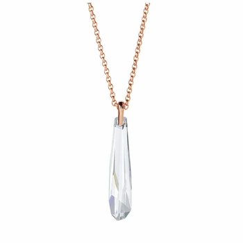 

KUTAYDAN Swarovski®6016 Crystal Crystalactite Rose Necklace