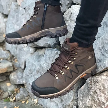 

Forza BA0064 Tracking Mountaineering Thick Sole Waterproof Tan Men Sports Boots High Outsole Comfortable Casual Boots Postal Hiking Winter High Quality Motorcycle Riding Hiking