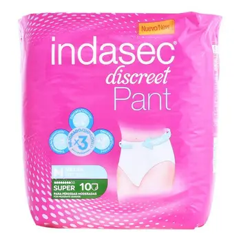 

Incontinence Nappies Pant Super Talla Mediana Indasec (10 uds)