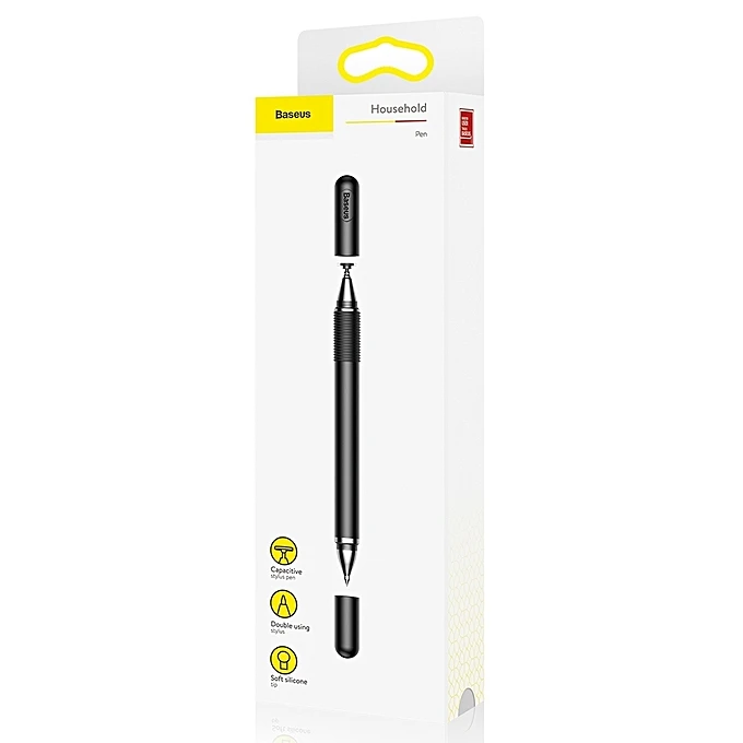 Стилус 2в1 ручка Baseus Househoid pen(Черный