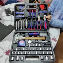 WORKPRO-Juego de Herramientas para el hogar, utensilio doméstico, juego de enchufes, destornilladores, herramientas de reparación para el hogar, herramientas manuales de bricolaje