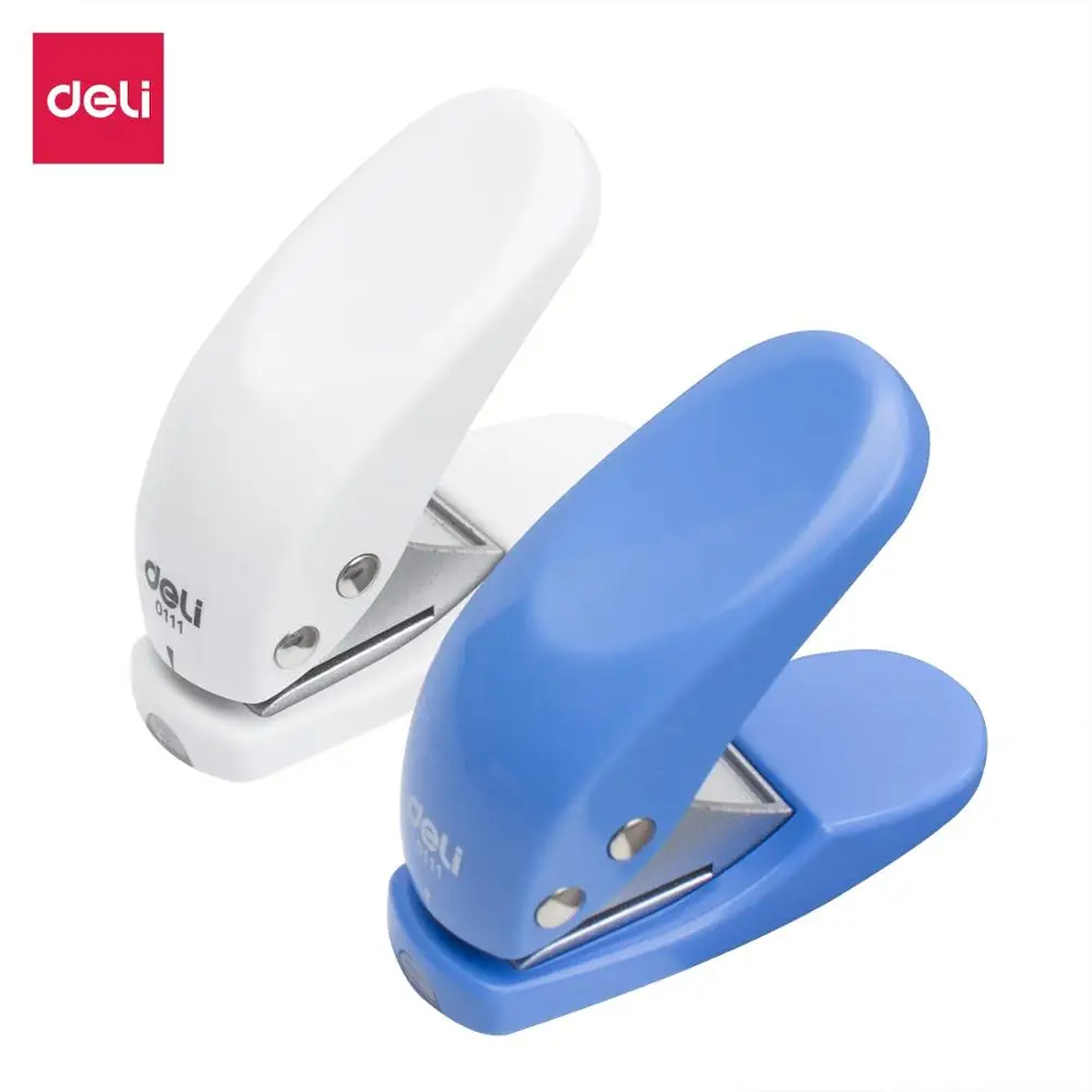 DELI 미니 종이 펀치, 휴대용 1홀 펀치머신, 사무실 학교 용품, 6mm, 10잡지 DELI 미니 종이 펀치, 휴대용 1홀 펀치머신, 사무실 학교 용품, 6mm, 10잡지