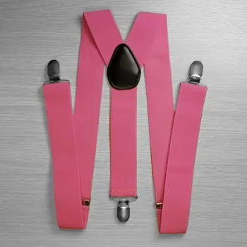 

Suspenders for trousers wide (3.5 cm, 3 clips, pink) 53710