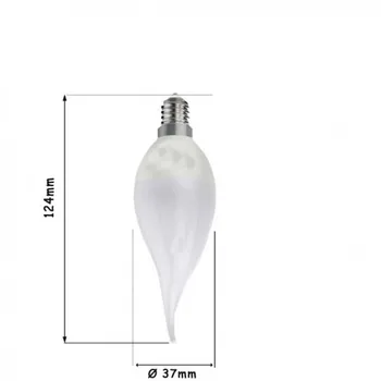 

LED CANDLE BULB E14 C37 6W WARM WHITE