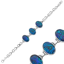 Серебряный 925 пробы Abalonlu ручной браслет ручной работы