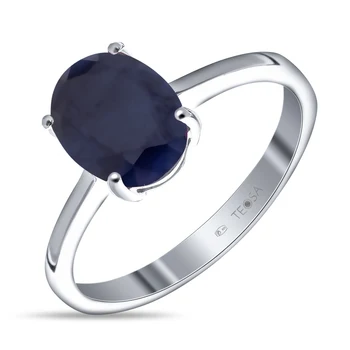 

Ring of silver with sapphire Nat. (U)