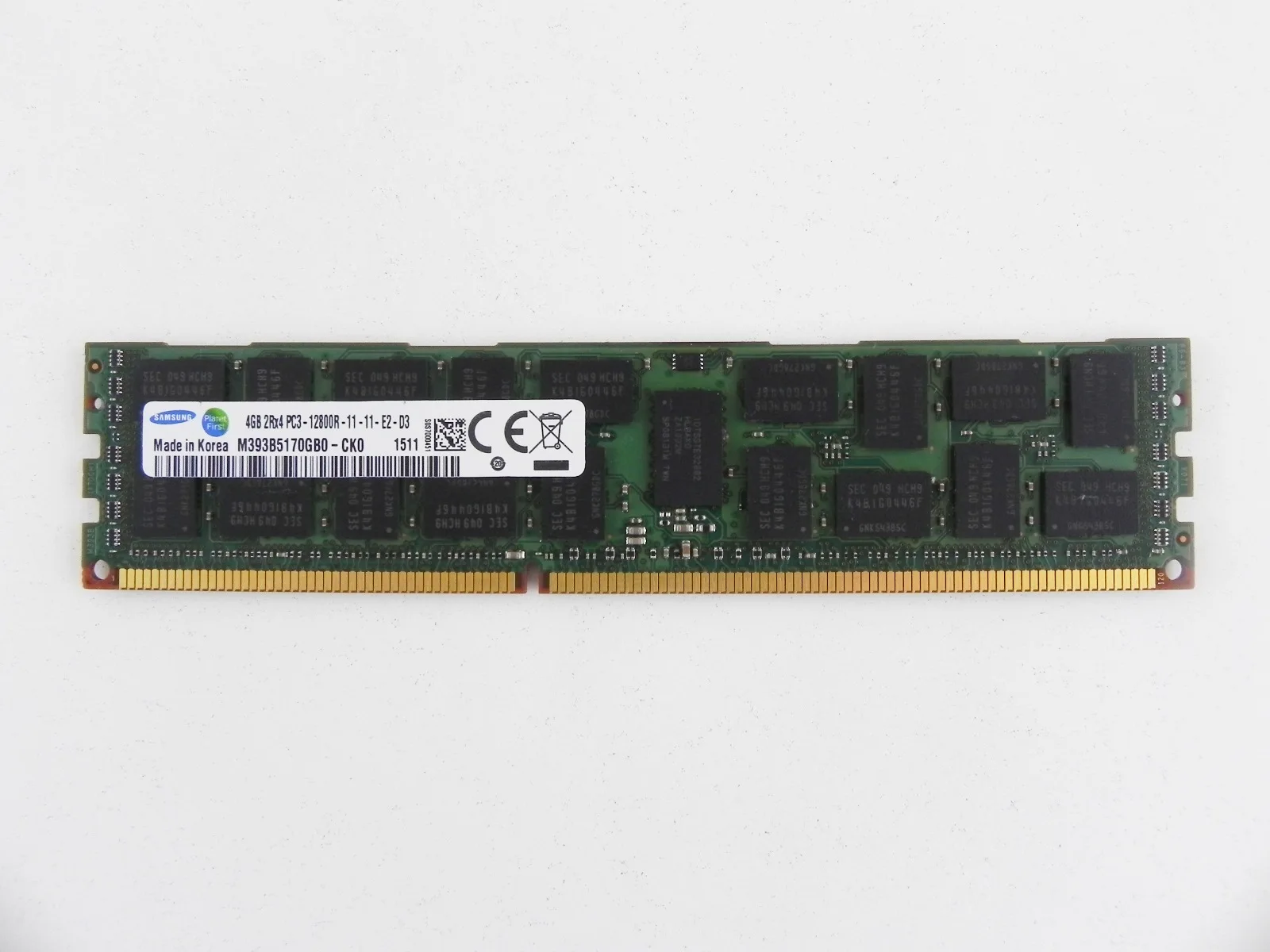 Оперативная память 4 ГБ 1 шт. Samsung DDR3 2Rx4 PC3 12800R 11 E2 D3|Оперативная память| |