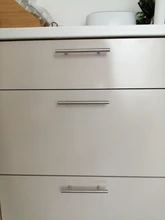 Barra en T de acero inoxidable para puerta alacena, 50mm-450mm, tirador del mango muebles perillas de gabinete, manija del cajón del armario