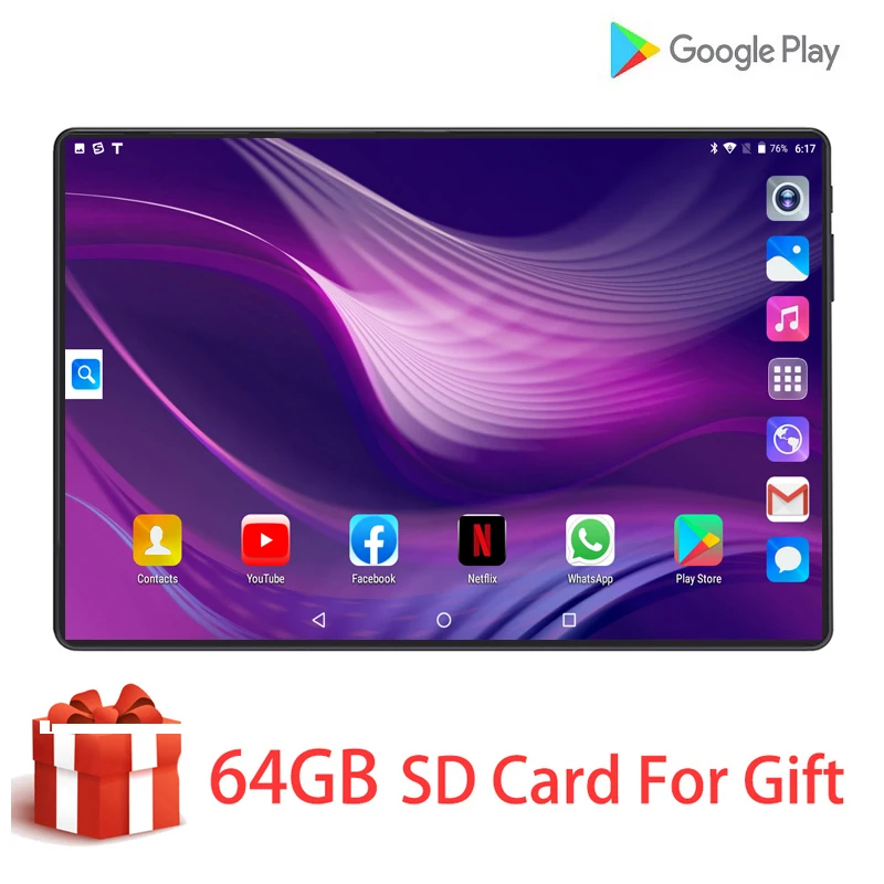 

2020 New Original Mobile Phone Call Android 9.0 Tablet 10 inch Octa Core 6GB RAM 128GB ROM 8MP Dual Camera 4G LTE Tablets 10.1
