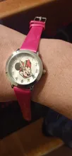 Reloj de cuarzo de cuero con dibujos animados para niñas, bonito reloj de estilo de ratón de Minnie de alta calidad para niños y estudiantes