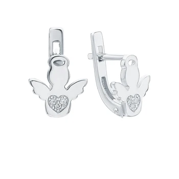 

Silver earrings with cubic zirconia sunlight sample 925