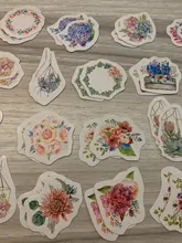 Diario japonés coreano, pegatinas de flores para diario, papelería para álbum de recortes, suministros escolares para profesores