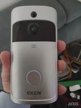 EKEN-Timbre de puerta de seguridad inalámbrico para puerta, monitor de seguridad inalámbrico modelo V5 para puerta con timbre y vídeo con conexión Wifi, grabadora de vídeo con visión nocturna, perfecta para el hogar