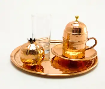 

Copper Turkish Arabic Coffee Espresso Cup Set for 1 Copper Espresso Cup Gift Set Turkish Coffee Set, Handmade Turkish Coffee Cup