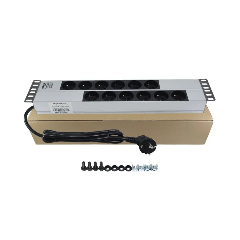 Amp Connect PDU 19 &quot2U 12-ходовой французский тип NFC 61314 розетка алюминиевый профиль рама |