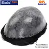 Male Hair Prosthesis 0.1mm Injection Skin Toupee Men  6” Wigs For Men 100% Human Hair  System Unit Men's Natural Hair Wig 1