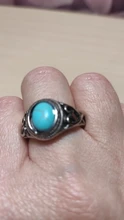 Anillo Vintage de piedra Natural antigua para mujer, joyería de regalo, anillo de dedo de turquesas azules para mujer, anillos de aniversario de bodas