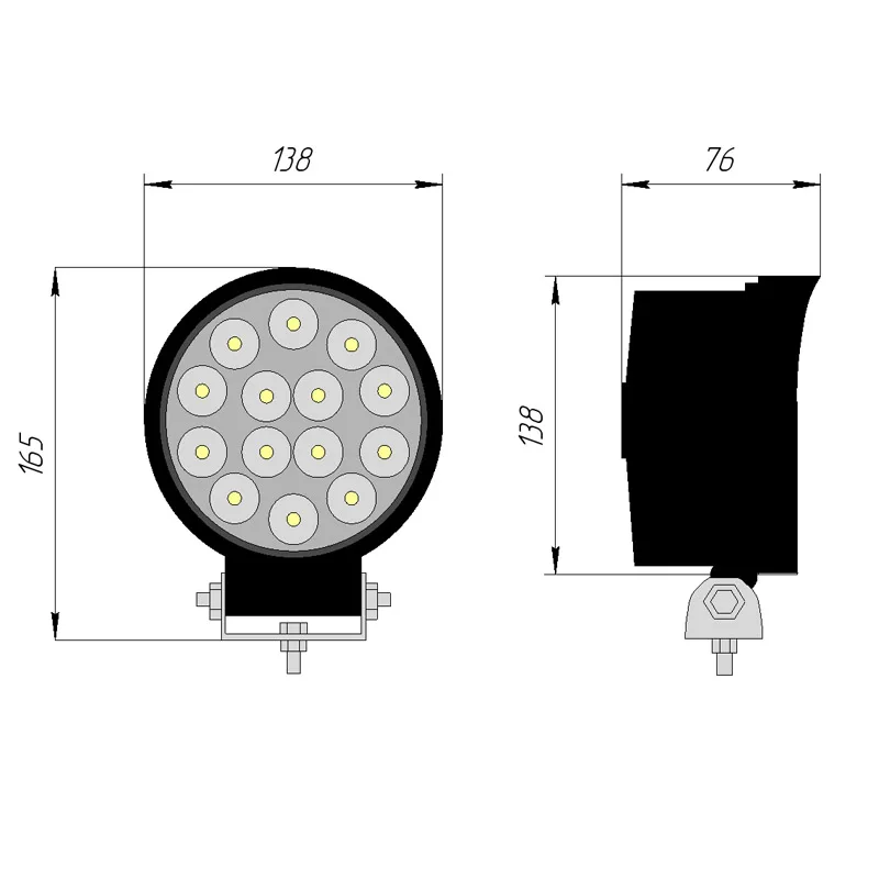 Kaufen 42 W LED scheinwerfer OFF ROAD für auto lkw motobike quadbike boot wasserdicht 4x4 UAZ NIVA traktor anhänger SUV hight low strahl