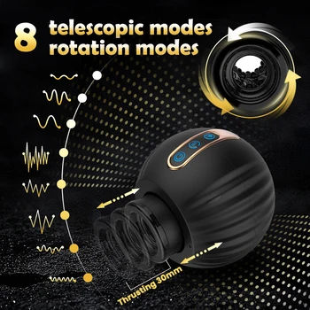 Automatic Male Masturbator Telescopic Rotation Silicone Blowjob Vagina Masturbation Sex Toys for Men Goods for Adults Mastubator 2