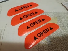 4 unids/set Puerta de coche pegatinas Universal de la seguridad advertencia Mark abierto de cinta reflectante de Exterior de la bici de la motocicleta pegatina para casco
