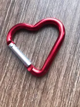 Aluminum Carabiner Clip Hook Keyring Key-Chain Travel-Kit Water-Bottle Heart-Shaped Climbing