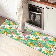 Else зеленые листья тропические сосновые яблоки 3d принт нескользящие микрофибры Кухня Счетчик современные декоративные моющиеся области коврик