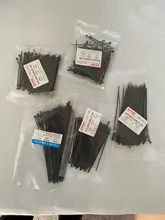 Auto-bloqueo sujetacables de Nylon de anchura 1,9 x60/80/100/120/150mm AssortedBlack de cremallera de plástico de envoltura de Cable 2,5*250 4*300 500 Uds