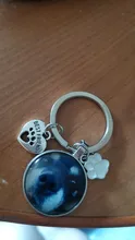 Llavero personalizado con foto de perro, colgante de cristal de perro y amor, Mini llavero de corazón, llave de coche, regalo de recuerdo