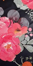 Floral Wallpaper Stick Decorative Flower-Peel Self-Adhesive Bedroom Vinyl Navy-Blue/orange