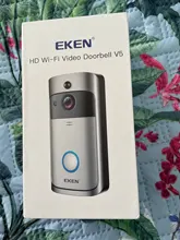 EKEN-Timbre de puerta inteligente con Wifi, cámara de seguridad modelo V5 con intercomunicador y timbre para puerta IP inteligente de visión nocturna con conexión Wifi inalámbrica, perfecta para el hogar