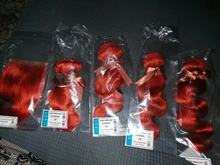 Remy Forte-mechones de pelo ondulado con cierre pelo Remy Rubio naranja 3 4 mechones con cierre extensiones de pelo ondulado mechones brasileños Fast USA